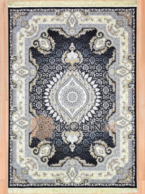 Ковер Troya 4556 чёрный / кремовый Ковер Troya 4556 чёрный / кремовый