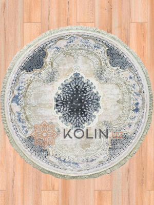 Ковер круглый Rodin 6805 синий / кремовый