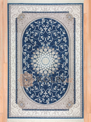 Ковер Zilli 7318 голубой / белый Ковер Zilli 7318 голубой / белый