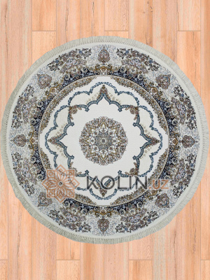 Ковер круглый Emirkhan 7114 бежевый / белый